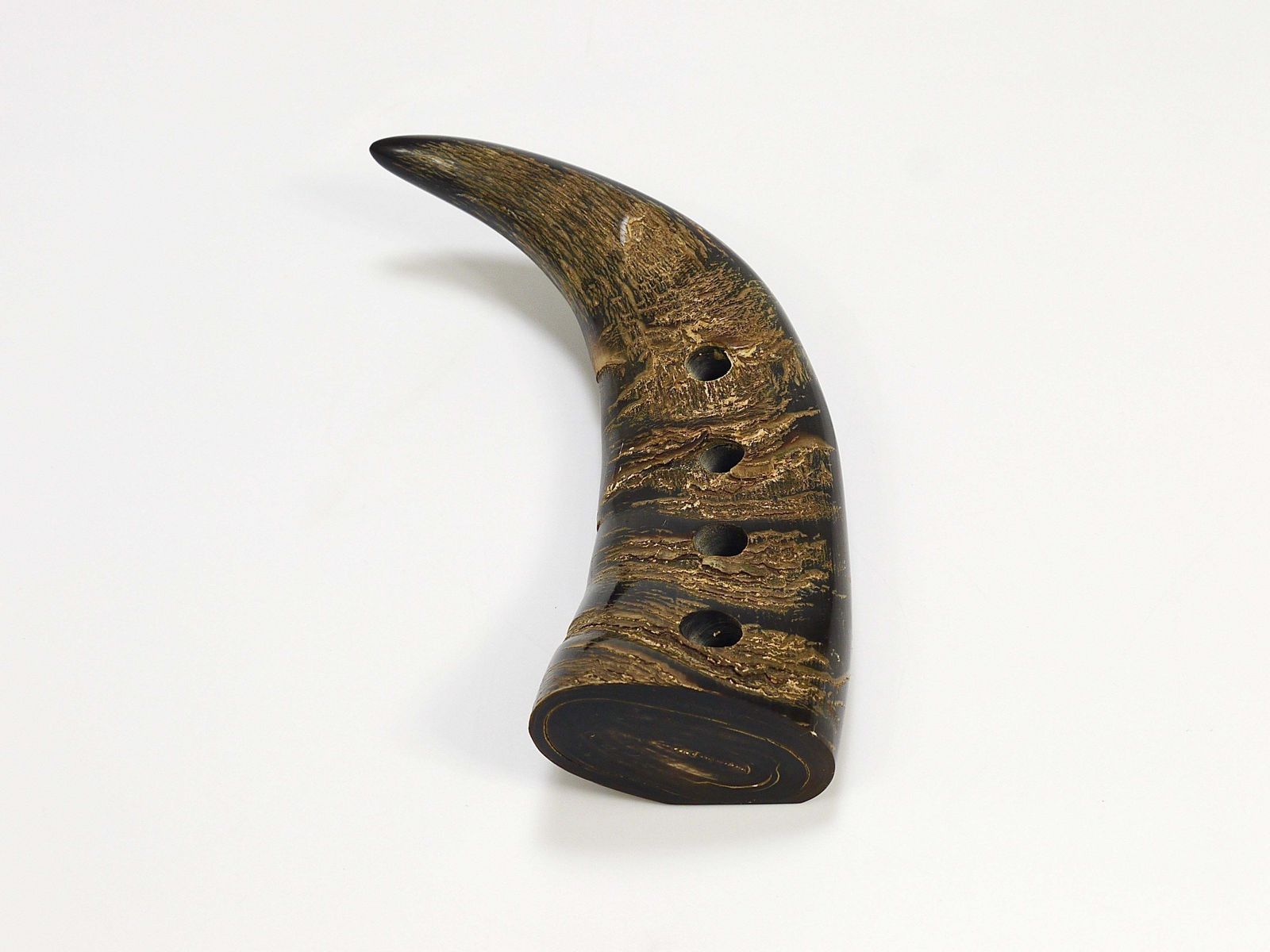 photo vintage Carl Aubock Mid Century Horn Desk Pen Holder, Vienna, Austria, 1960s