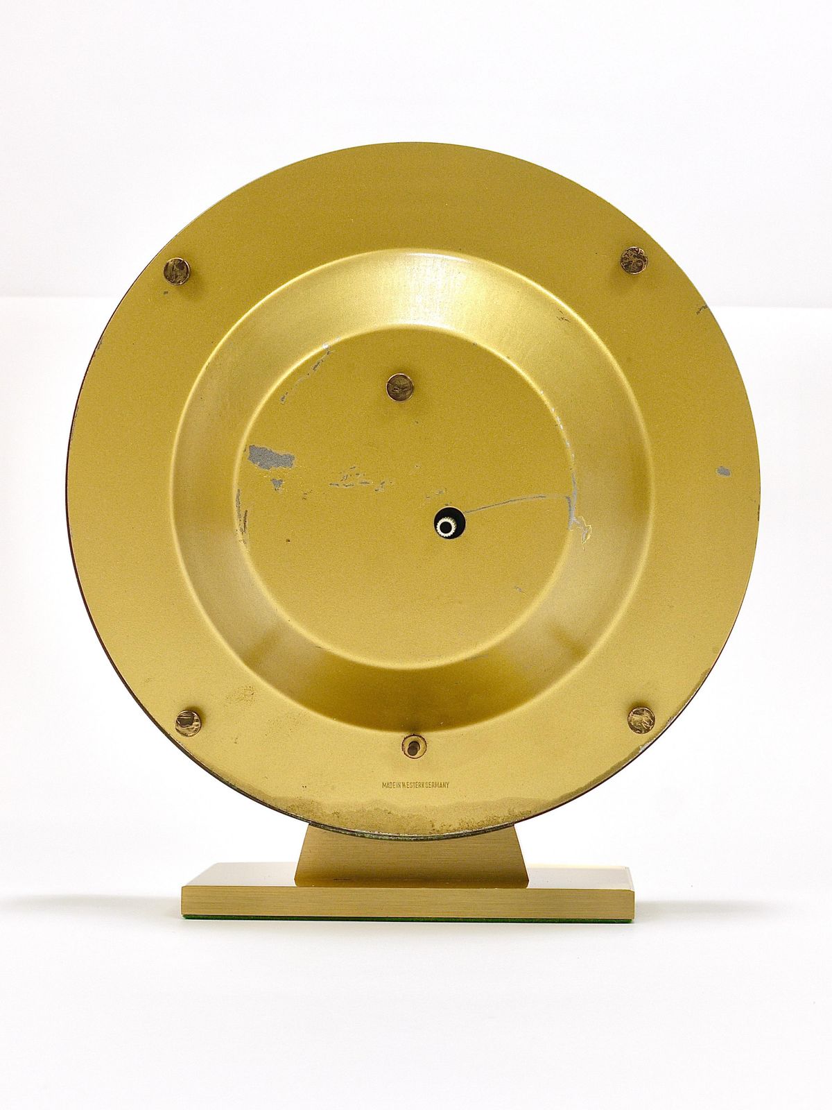 photo vintage Large Kundo Gmt World Time Zone Brass Table Clock, Kieninger & Obergfell, 1960s