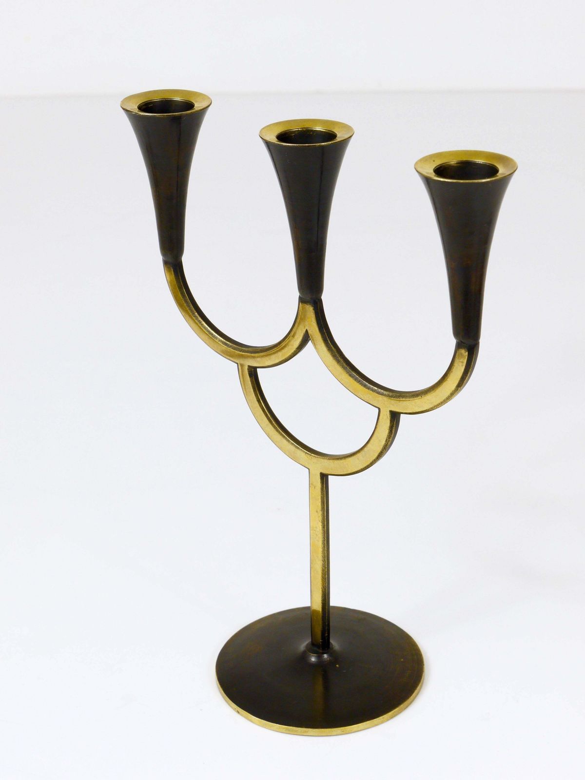Richard Rohac Brass Candelabra Mid Century Candle Holder, Vienna, Austria, 1950s photo furniture