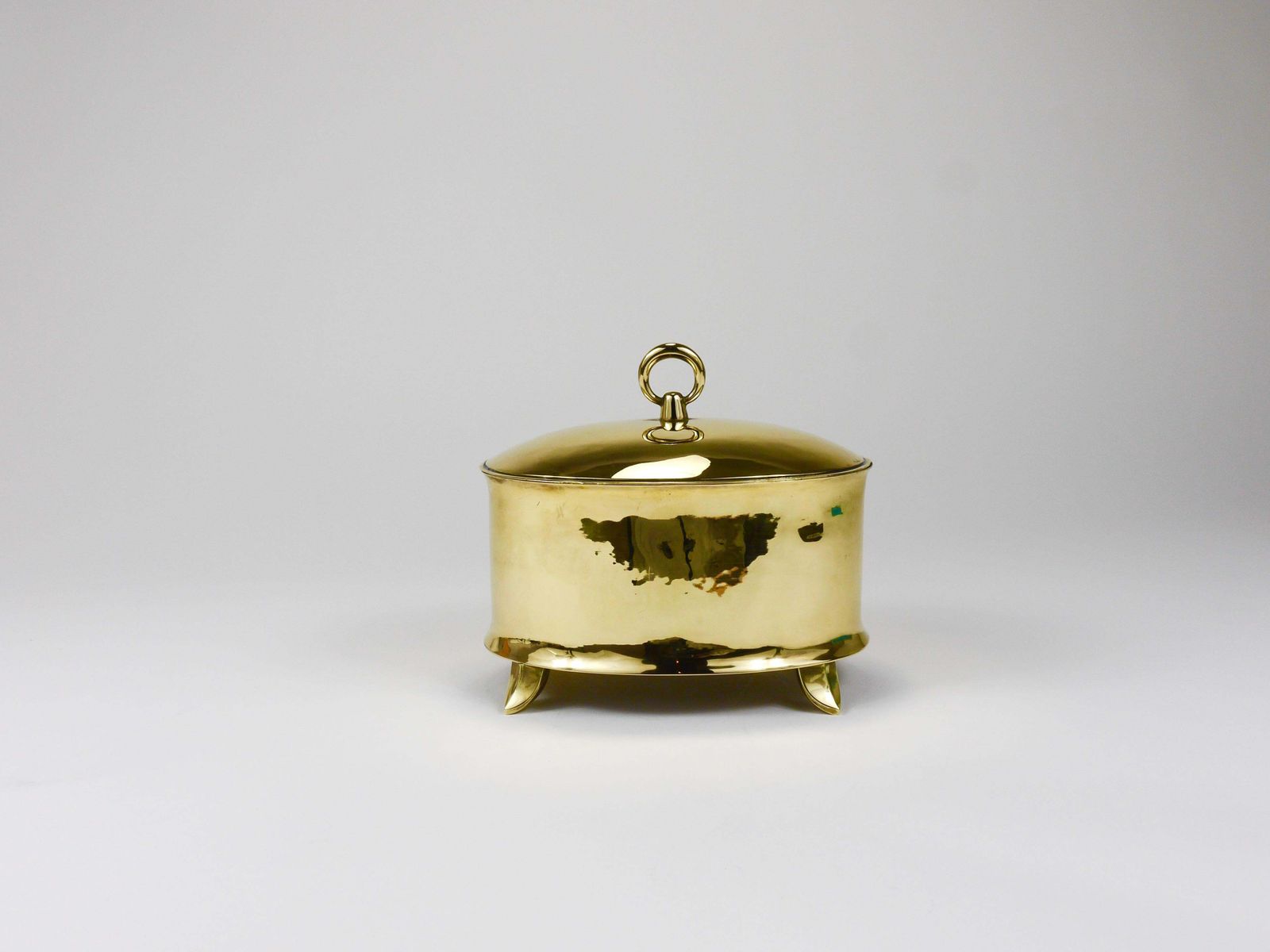 Otto Prutscher Art Nouveau Brass Box Bowl With Lid, Melzer & Neuhardt, 1920s photo furniture