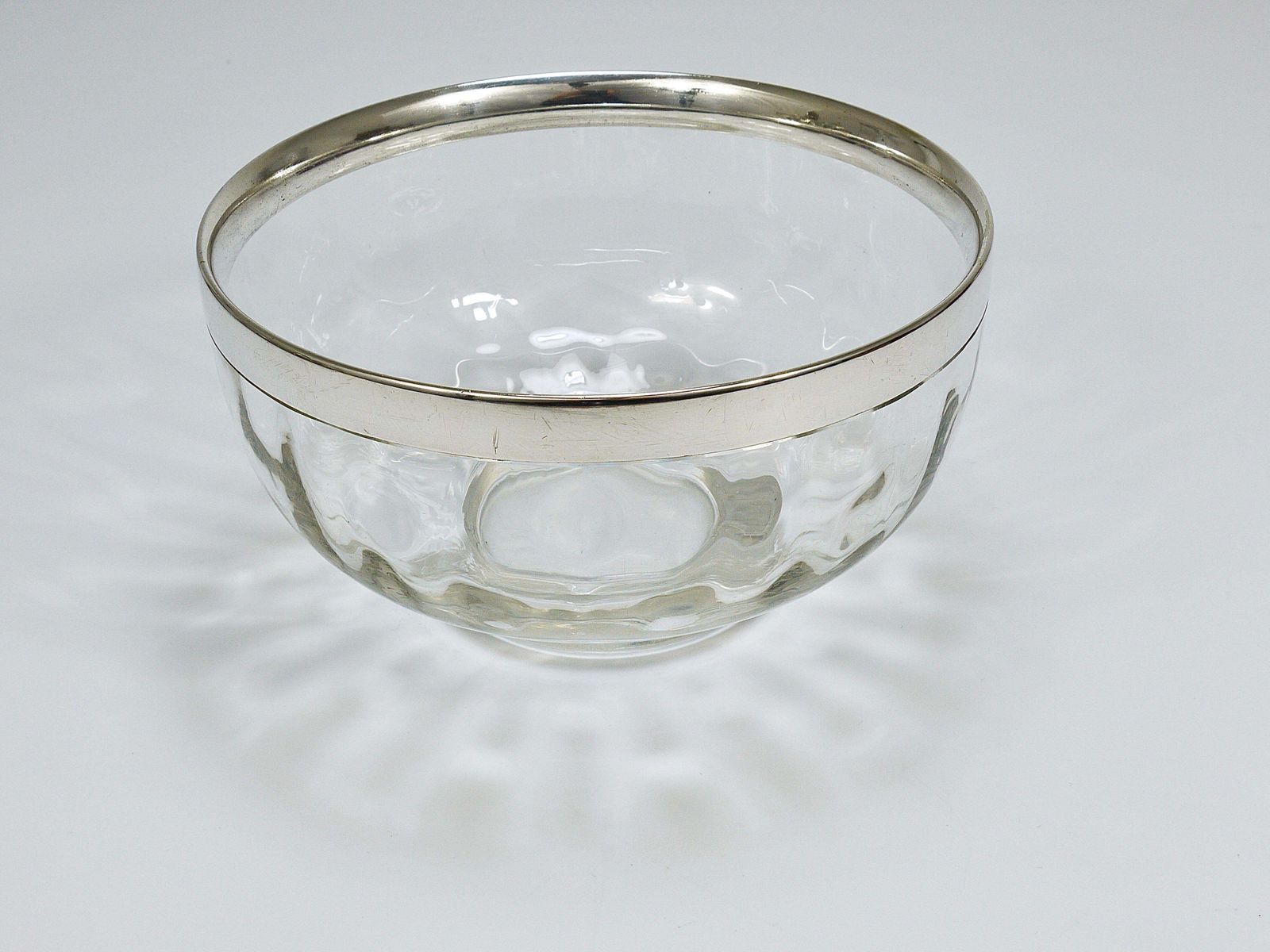 photo furniture Koloman Moser Art Nouveau Meteor Bowl With Silver Rim, Bakalowits Vienna, 1900s