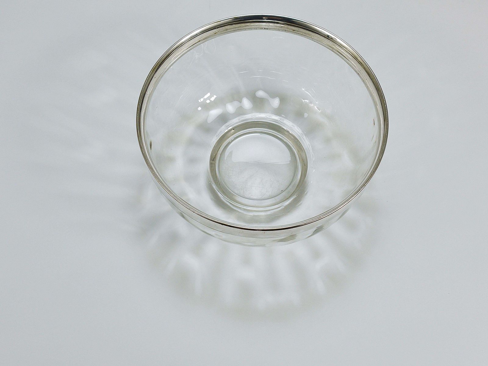 photo buy Koloman Moser Art Nouveau Meteor Bowl With Silver Rim, Bakalowits Vienna, 1900s