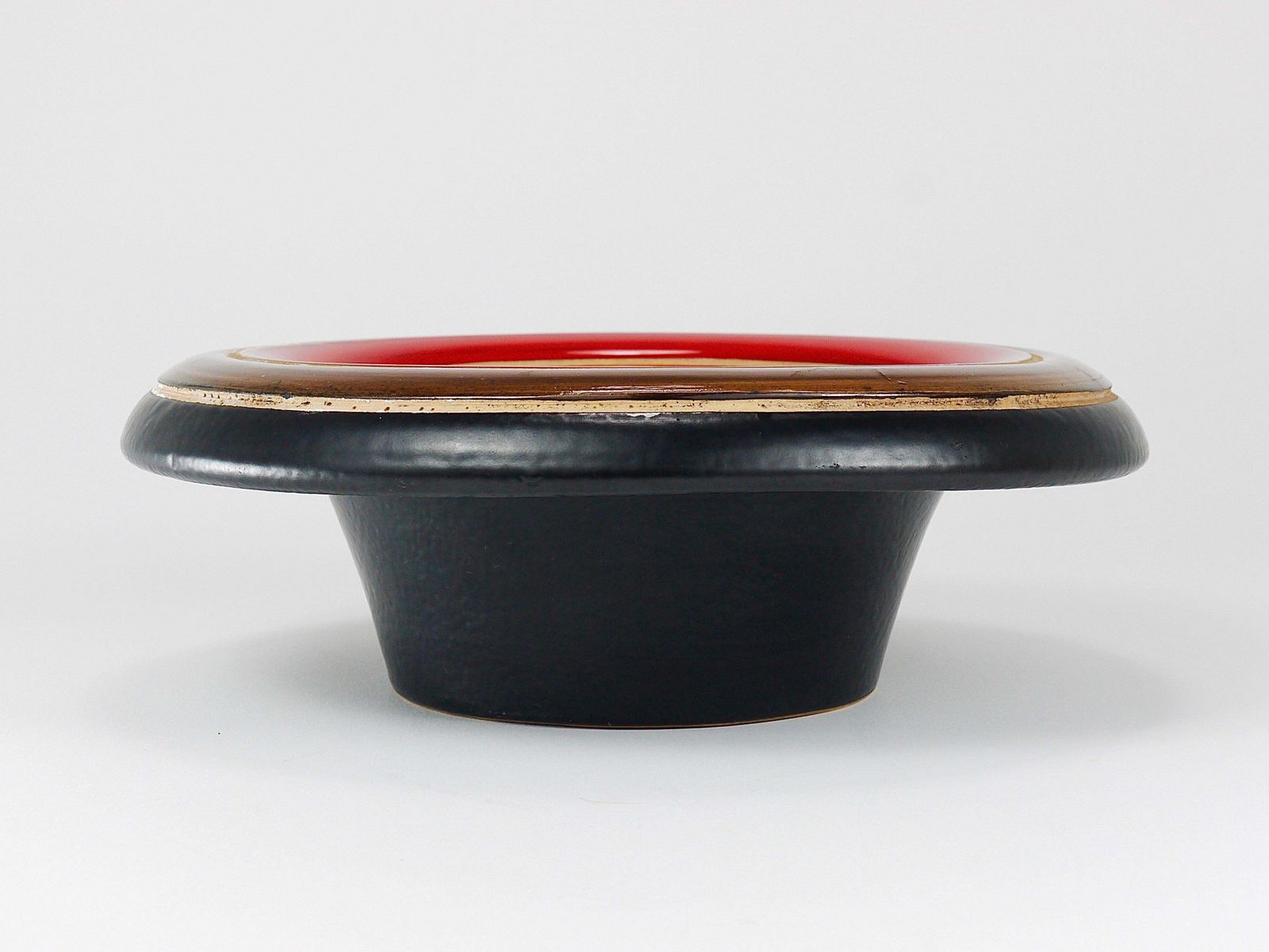 Aldo Londi Bitossi Striped Mid Century Ceramic Centerpiece Bowl, Italy, 1960s photo 1532.0