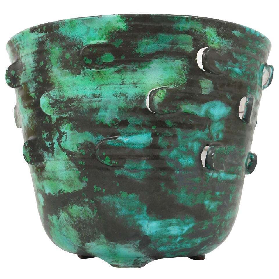 Large Michael Powolny Viennese Art Nouveau Secession Flower Pot, Austria, 1920s