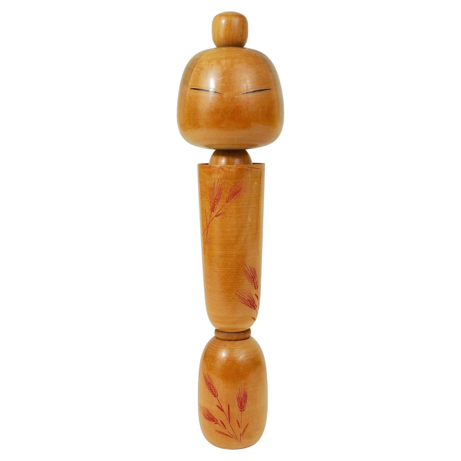Decorative Sadao Kishi Kokeshi Doll Sculpture From Japan, Hand Painted