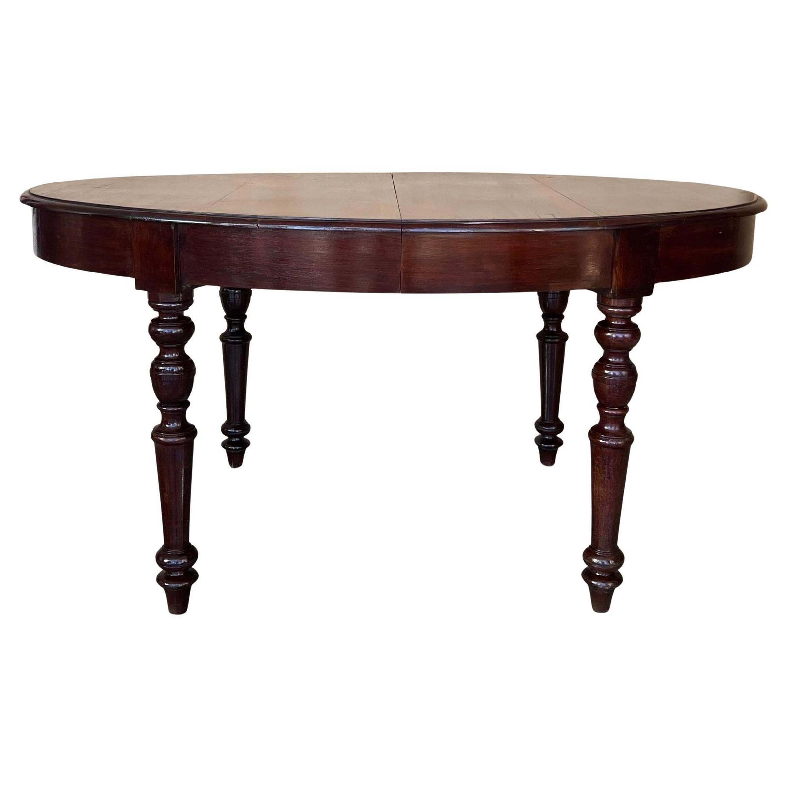 Table à manger ovale espagnole d'époque, quatre pieds