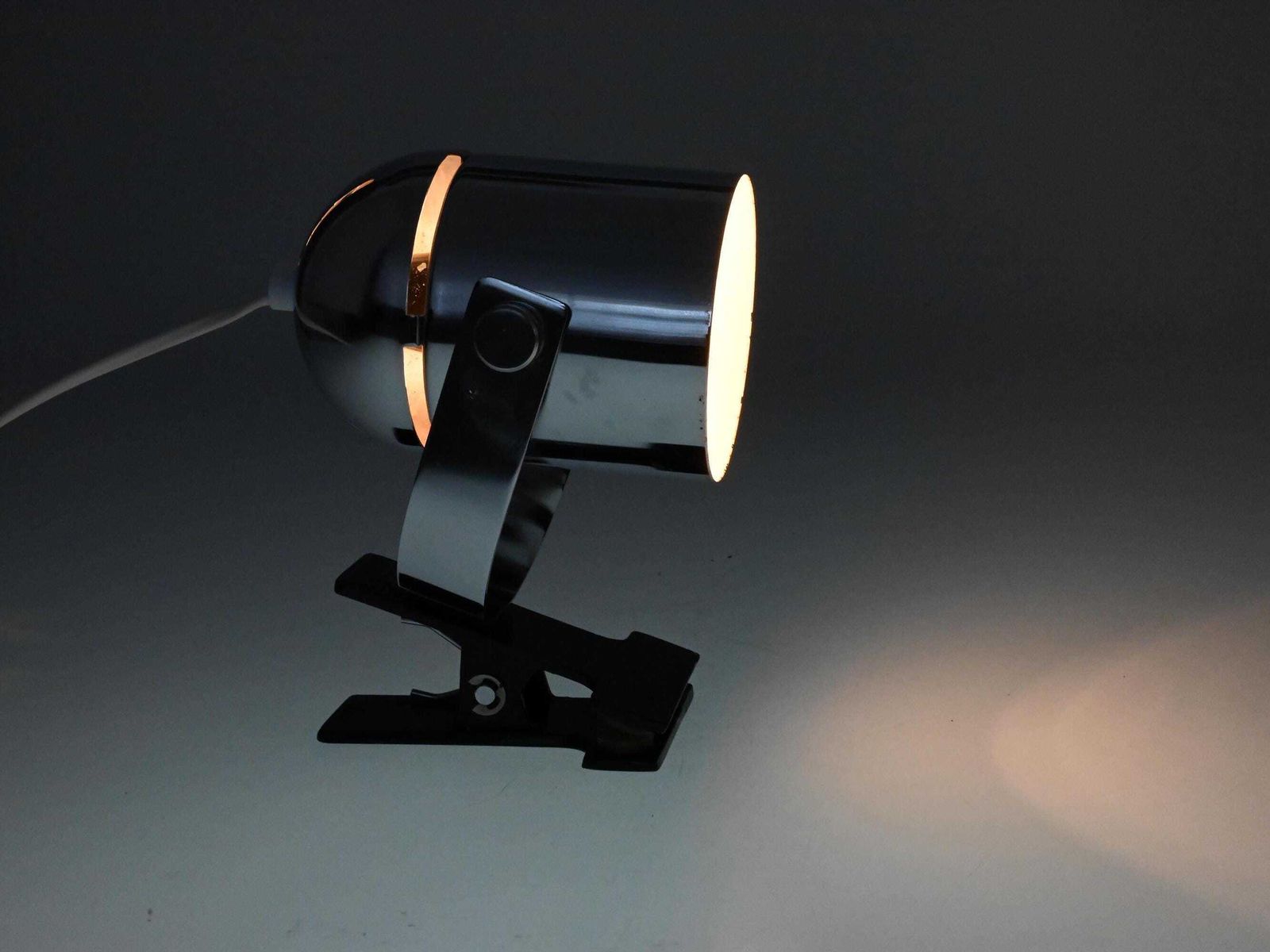Chrome Clip On Table Lamp By Lidokov, Stanislav Indra Lamp, Metal Lamp, Desk Metal Lamp, Table Lamp, Desk Lamp, Mid Century Lamp photo furniture