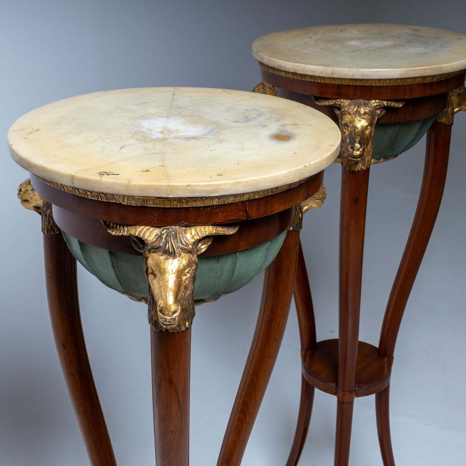 photo for sale Pair Of Large Italian Torchieres, Probably From Naples, Early 19th Century