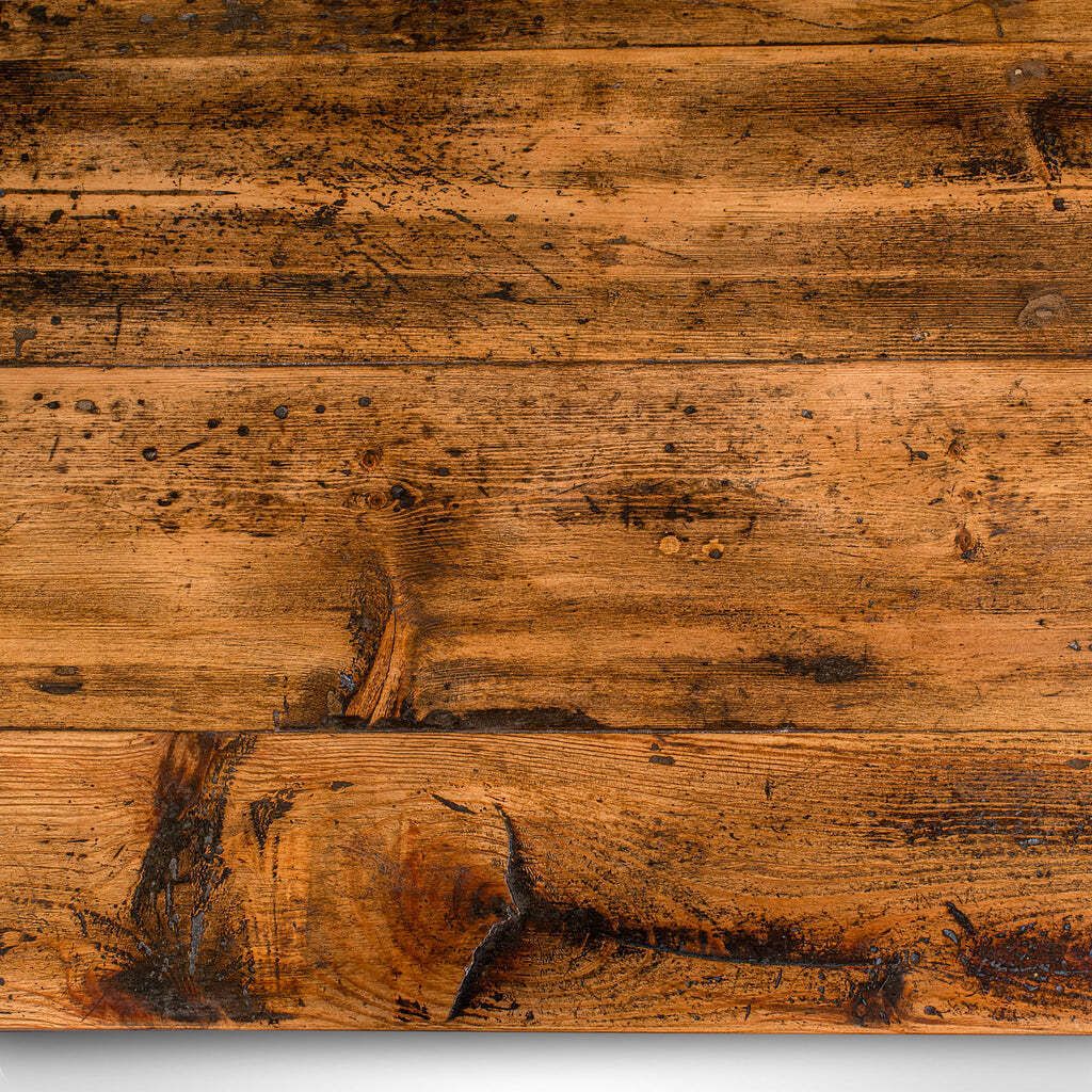 photo for sale Antique 6 Seater Country House Dining Table, English, Pine, Kitchen, Victorian