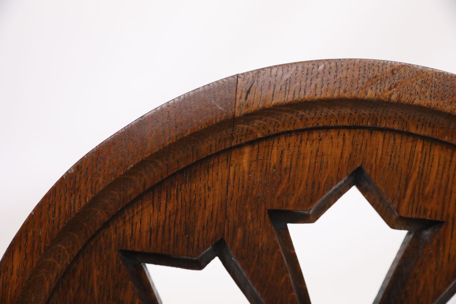 247.0 Carved Antique William IV Hall/Bedroom Chair Quartersawn Oak Free Delivery photo