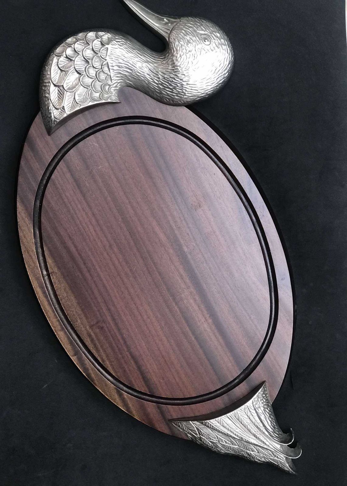 Wooden Cutting Board, Duck Wood And Metal Mallard Outdoors Life Gift France, Charcuterie Serving, Display Wooden Board, Party Barbecue Gift photo furniture