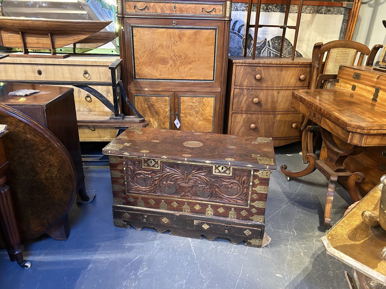 C19h Hardwood Zanzibar Chest photo Furniture