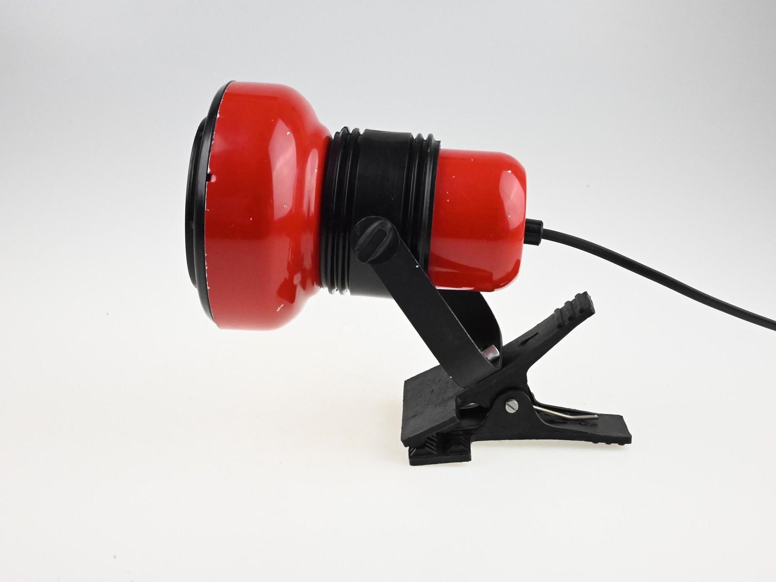 Mid Century Desk Lamp, Clip On Lamp, Desk Metal Lamp, Table Lamp, Desk Lamp, Bedside Lamp, Mid Century Lamp, Red Lamp, Table Light photo vinterior