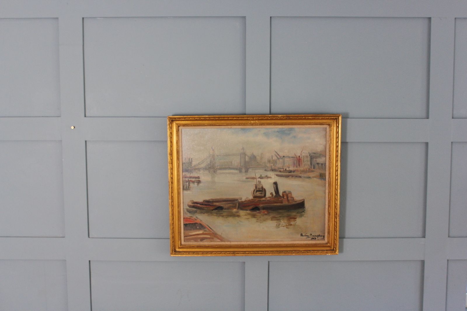 Pauline Boumphrey Tug Boats On The River Thames London Painting photo buy