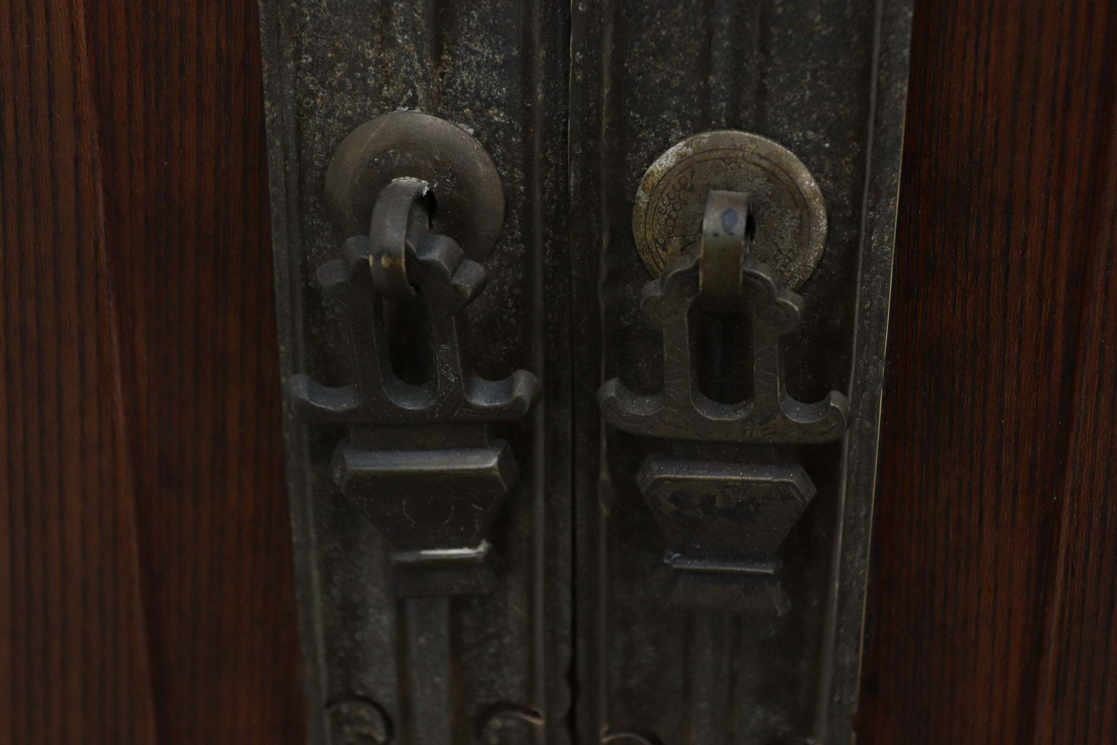 Early 20th Century Chinese Red Elm Set Of Cabinet Doors photo for sale