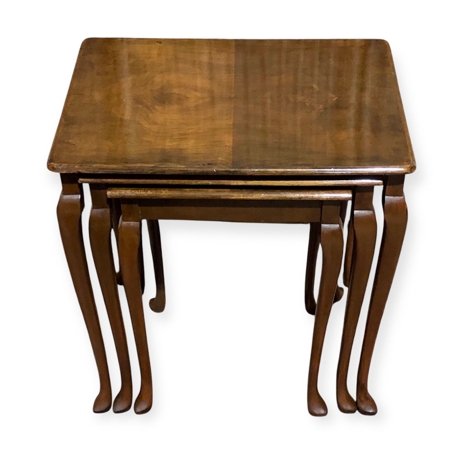 Handsome Nest Of Vintage Walnut Coffee Tables photo for sale