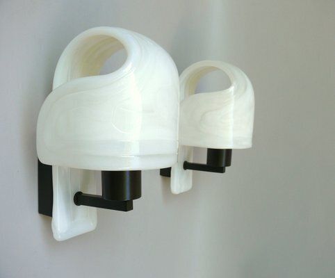 Space Age Futuristic Dark Brown Acrylic Glass Wall Lights From Wila, 1970s, Set Of 2 photo furniture