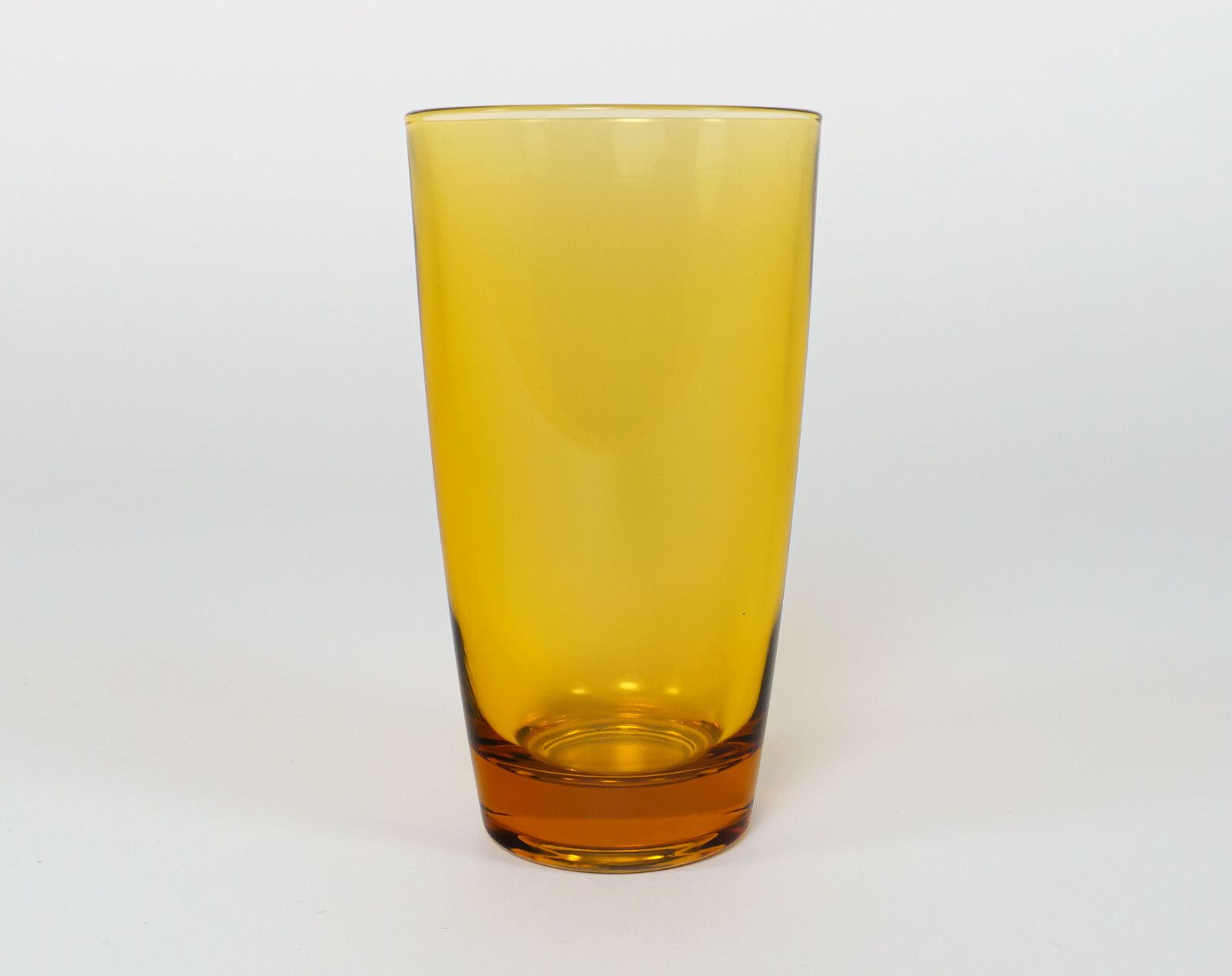 Set Of 6 Vintage French 1970s Amber Highball Bistro / Cafe Drinking Glasses photo for sale