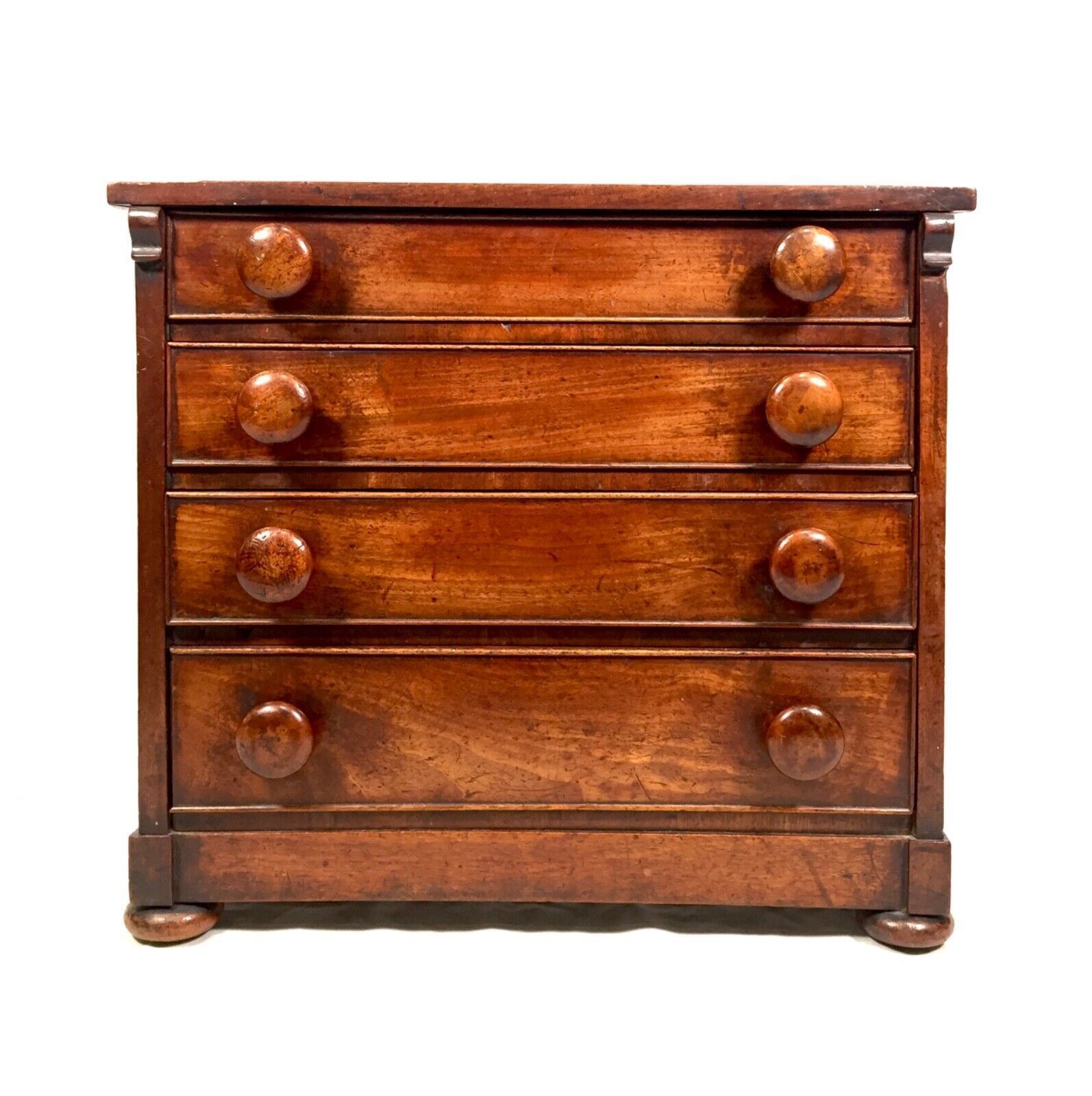 Antique Victorian 19th Century Wooden Chest Of Drawers / Apprentice Furniture