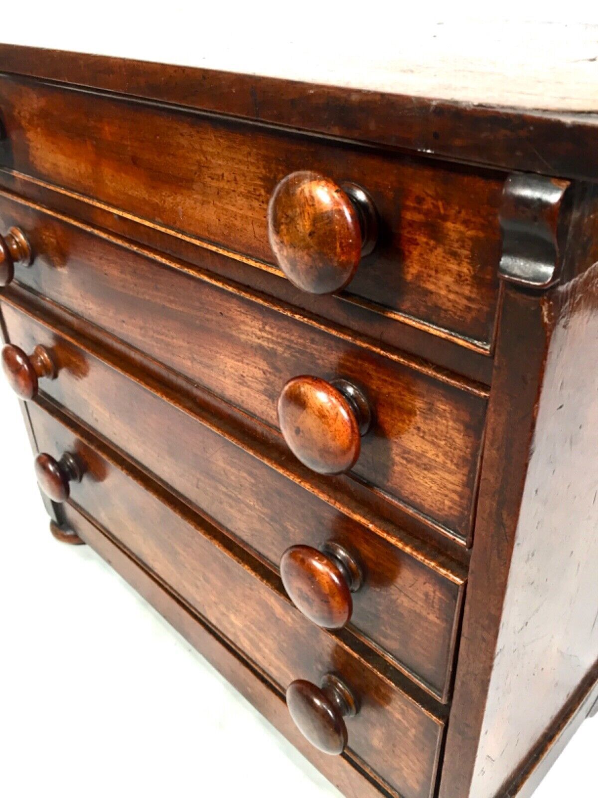 Antique Victorian 19th Century Wooden Chest Of Drawers / Apprentice Furniture photo 275.0