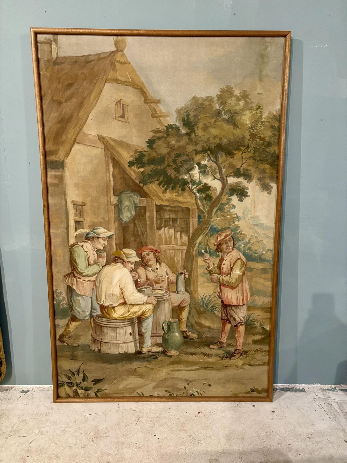 Large 19th Century Flemish Country Painting