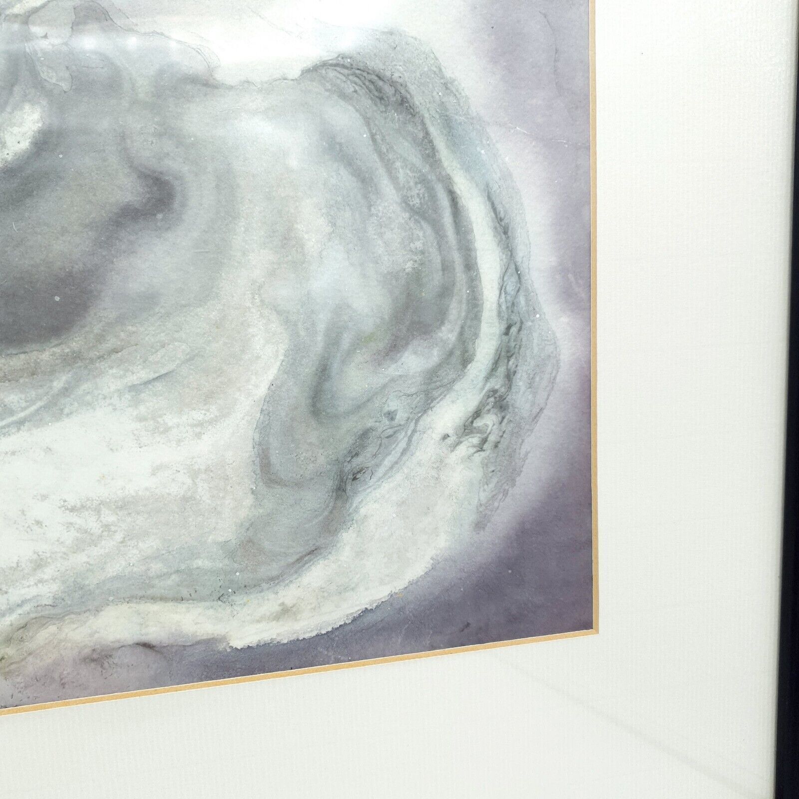 Chinese Ink & Colour Painting 'Vortex' Sheena Davis Artist On Xuan Paper Framed photo vintage