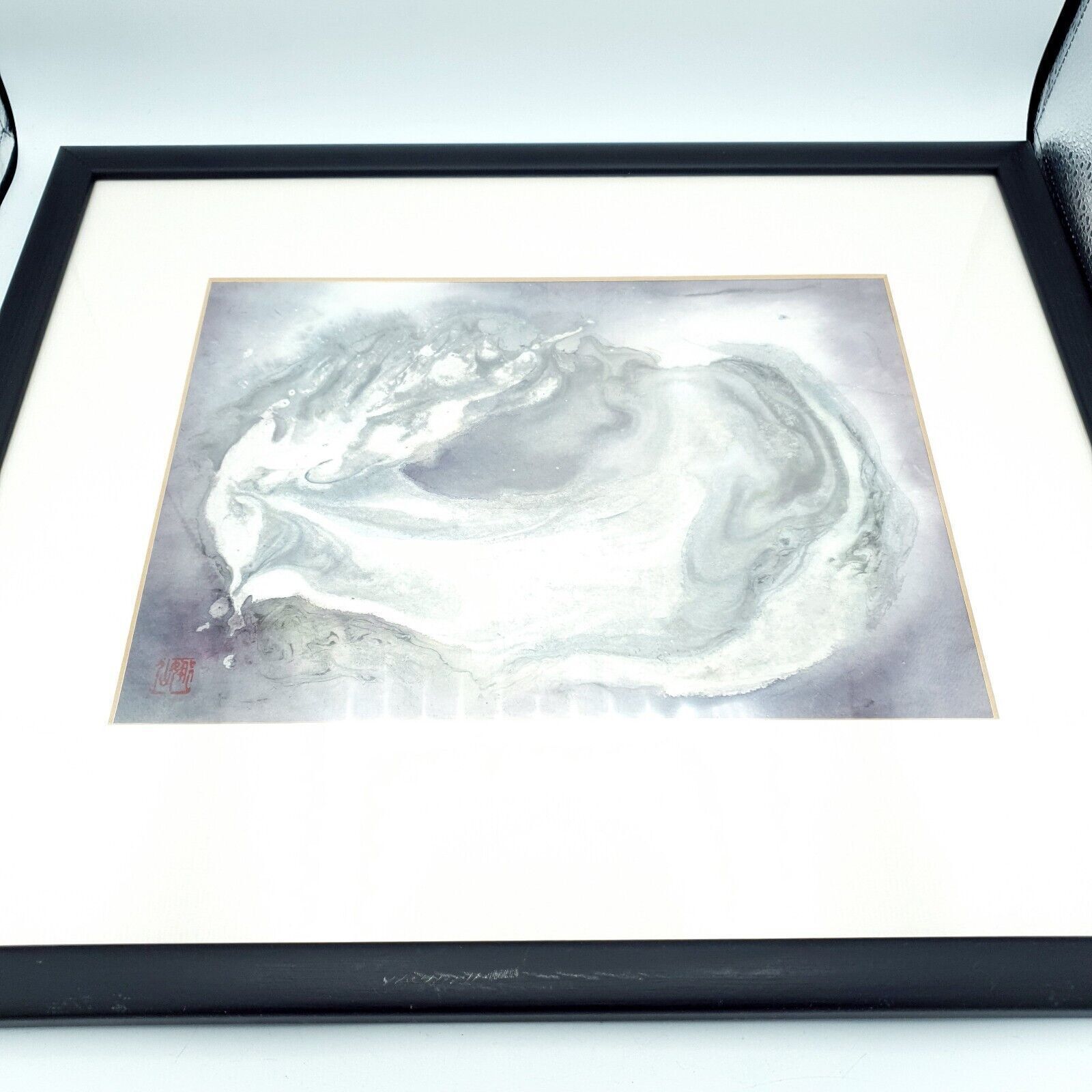 photo for sale Chinese Ink & Colour Painting 'Vortex' Sheena Davis Artist On Xuan Paper Framed