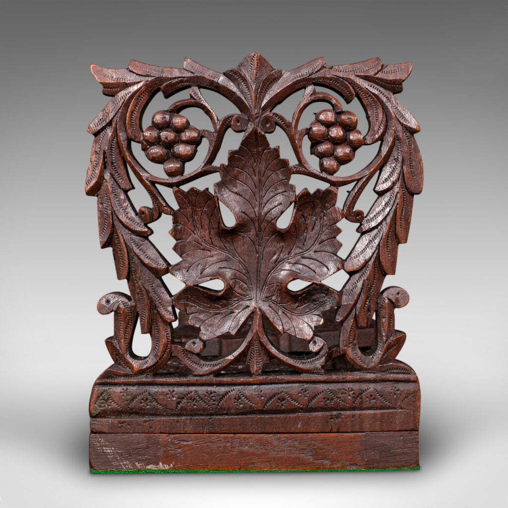 Antique Extending Book Slide, Anglo Indian, Carved Teak, Novel Rest, Victorian photo vinterior