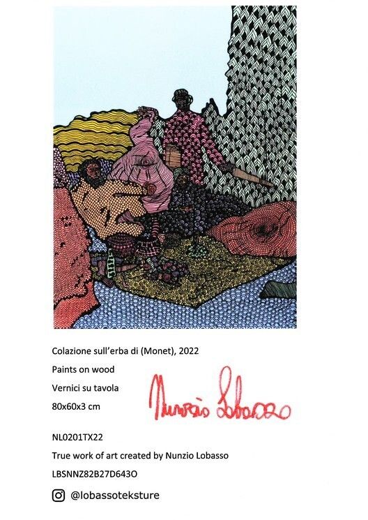 Luncheon On The Grass (Monet), 2022 By Nunzio Lobasso, 21st Century photo 1321.0