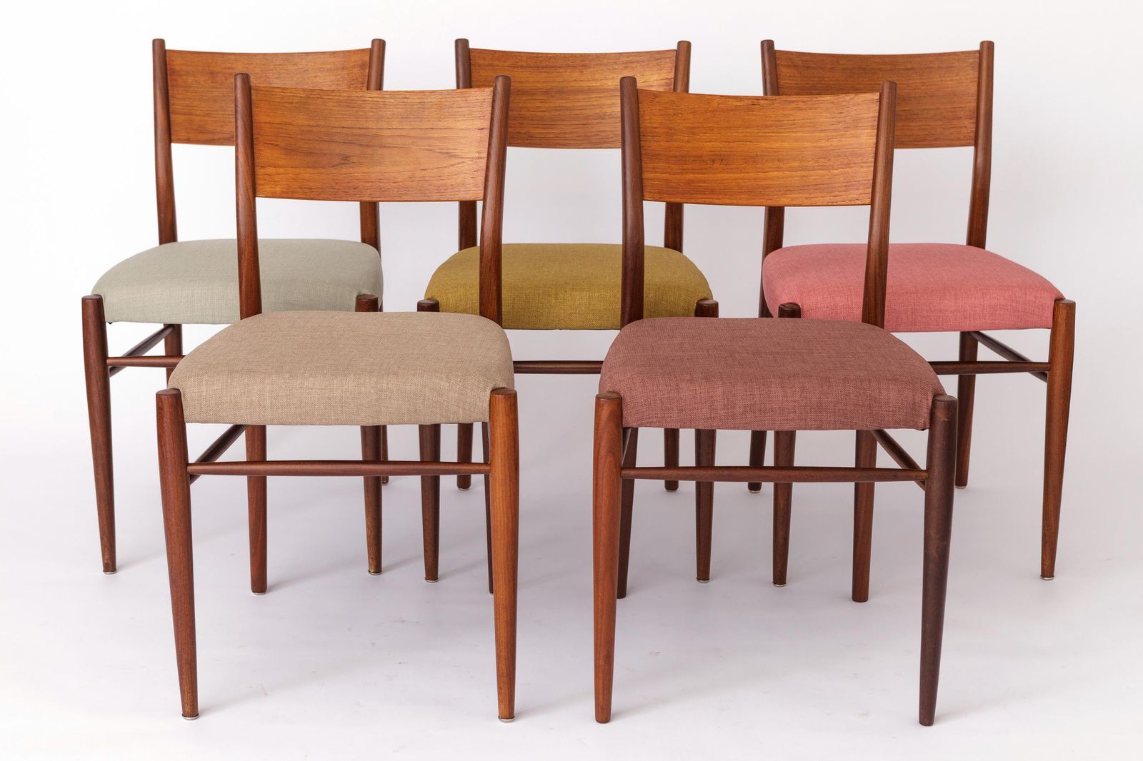 5 Lübke Chairs 1960s Germany Vintage