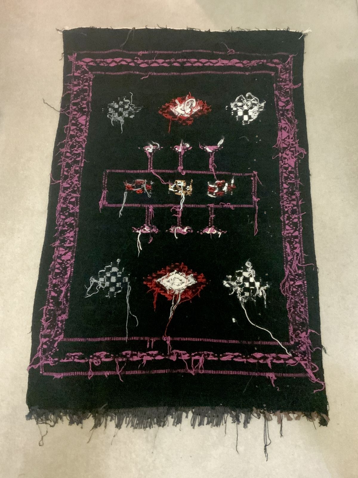 Unique, One Off, Moroccan Handmade Woven Berber Rug, Made In Atlas Mountains photo furniture