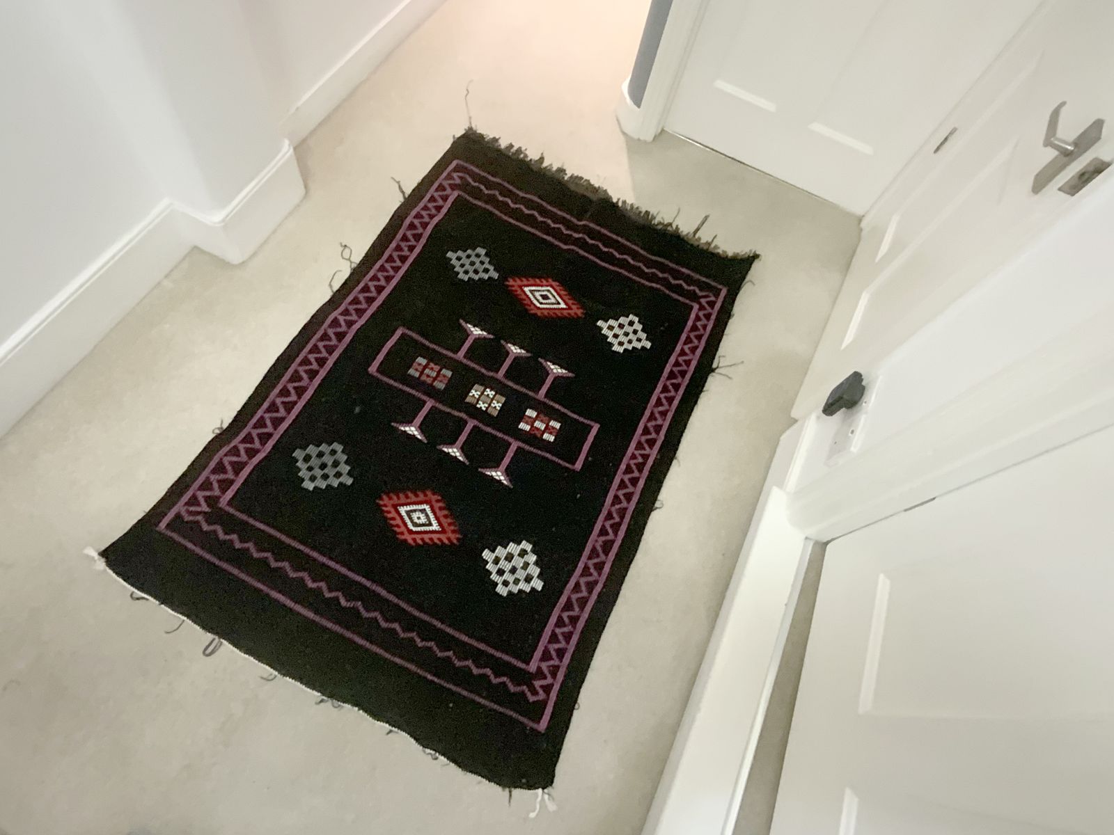 250.0 Unique, One Off, Moroccan Handmade Woven Berber Rug, Made In Atlas Mountains photo