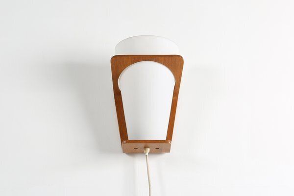 Wall Lamp In Curved Teak Plywood By Louis Kalff For Philips, 1959 photo furniture