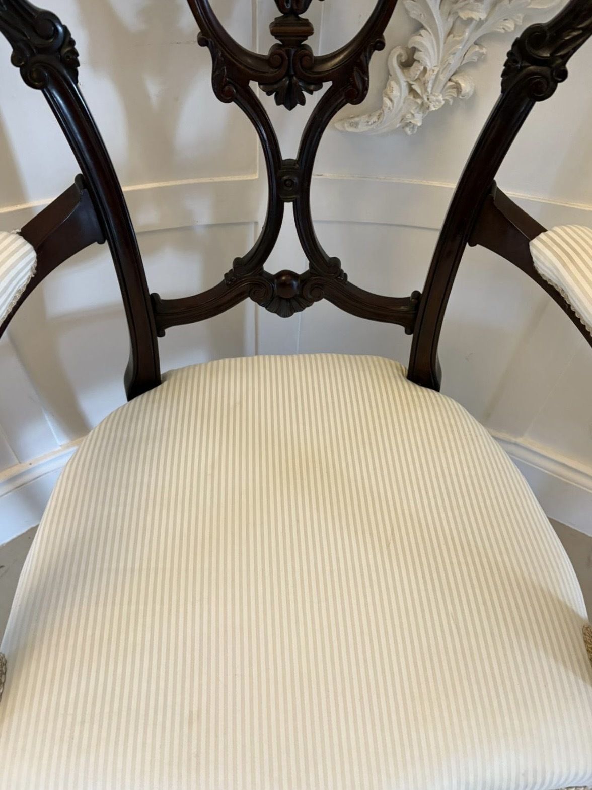 Antique 19th Century Quality Carved Mahogany Office Chair photo buy