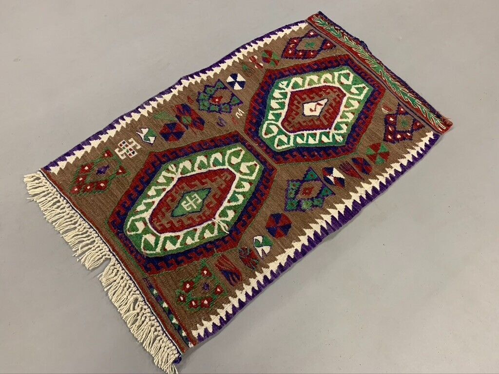 Small Vintage Turkish Kilim Rug 120x77 Cm Wool Kelim photo for sale