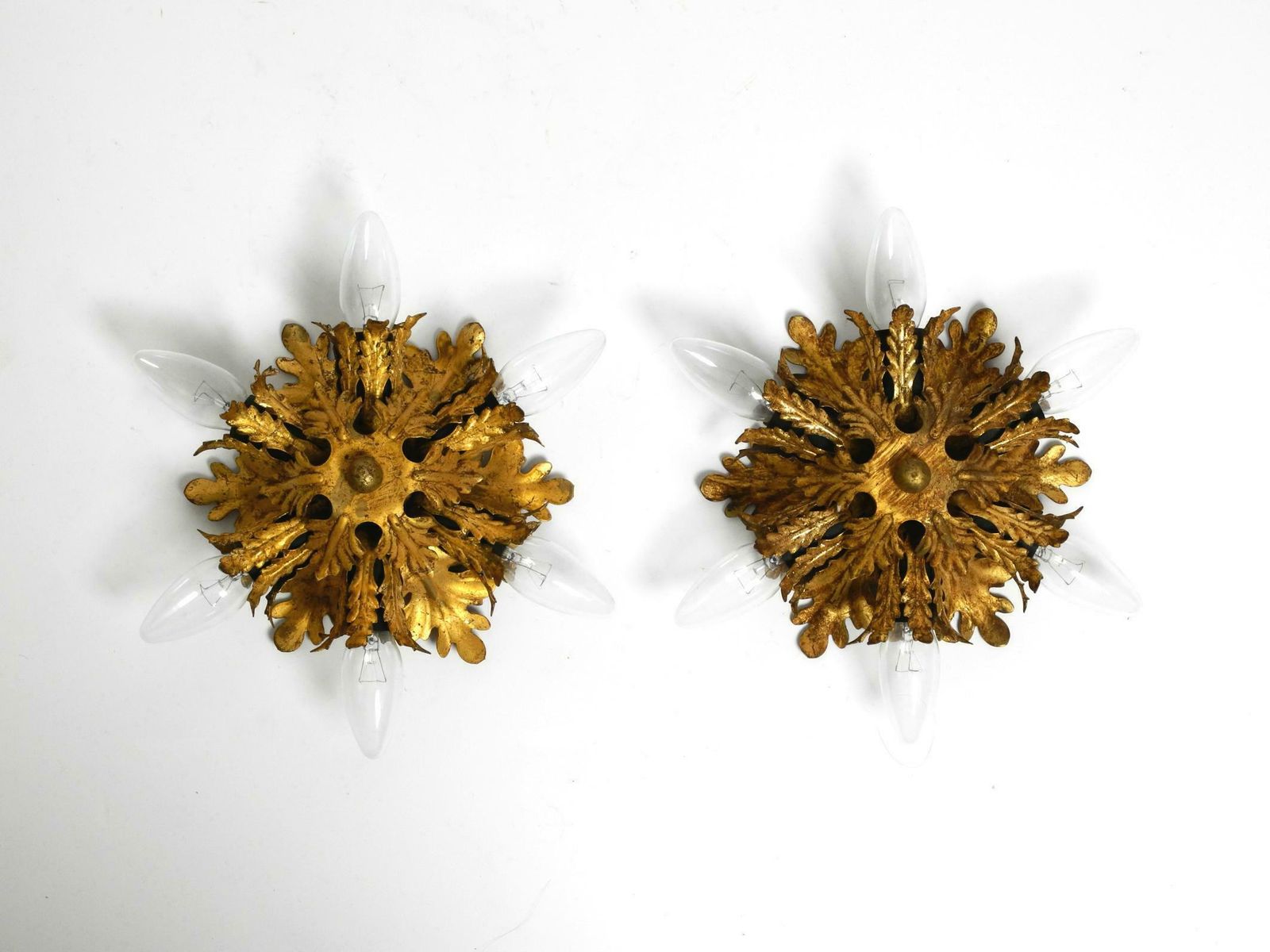 Set Of Three Beautiful 60s Italian Ceiling Or Wall Lamps By Banci Firenze Italy photo vinterior