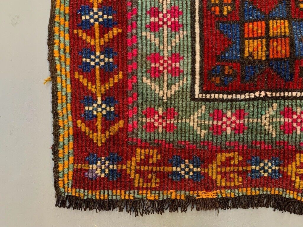 Small Vintage Turkish Kilim Rug 116x89 Cm Wool Kelim photo 215.0