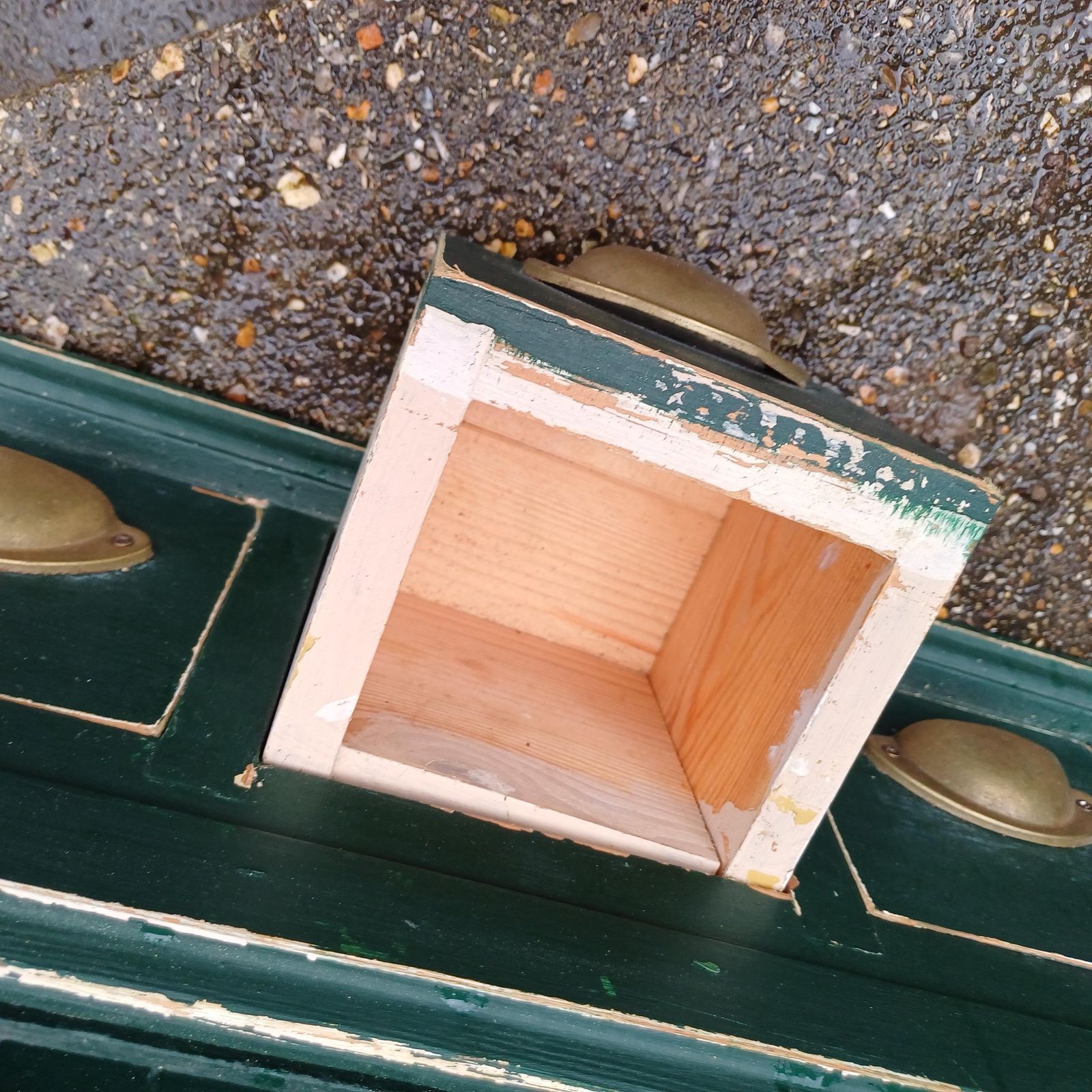 photo furniture Vintage Solid Pine Painted Green Upcycled Wall Cupboard A Shabby Chic Chicken Wire Collectible!
