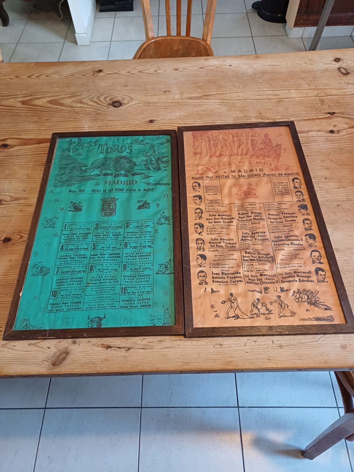 2 Bullfight Posters By Santos Saavedra 1957 And 1961