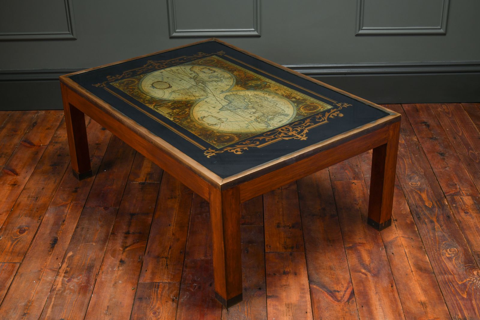 A World Map Coffee Table C1960's