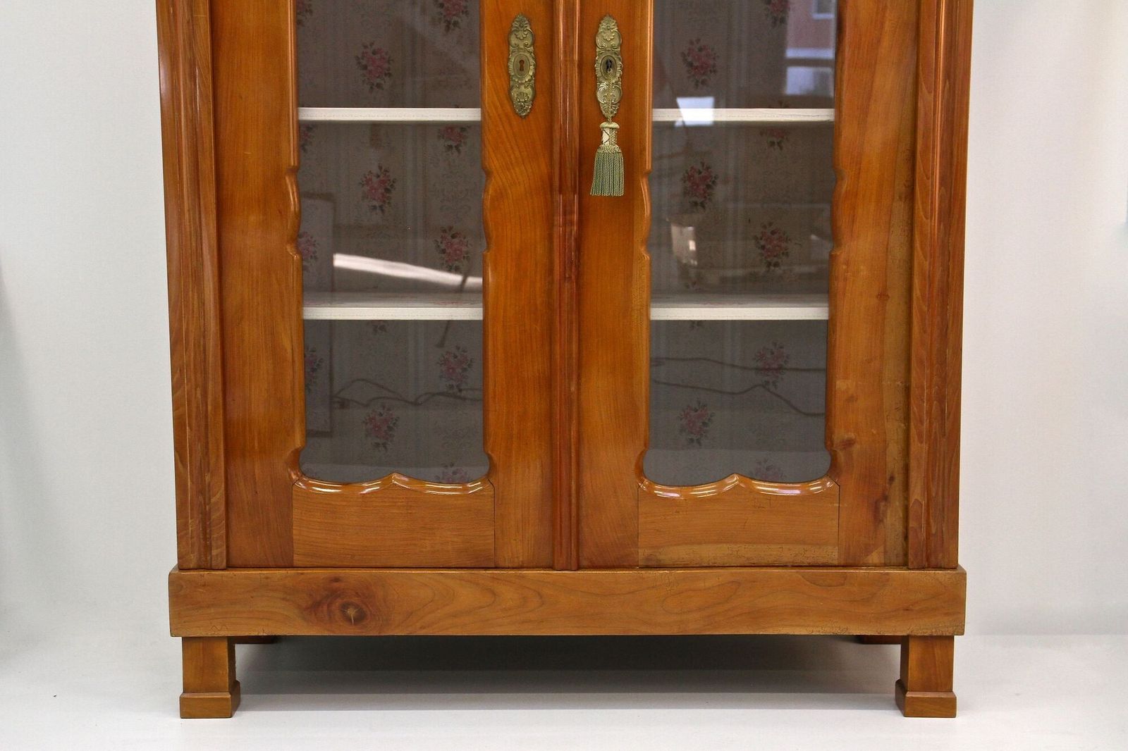 19th Century Biedermeier Cherrywood Vitrine/ Display Cabinet, Austria Ca. 1840 photo Furniture