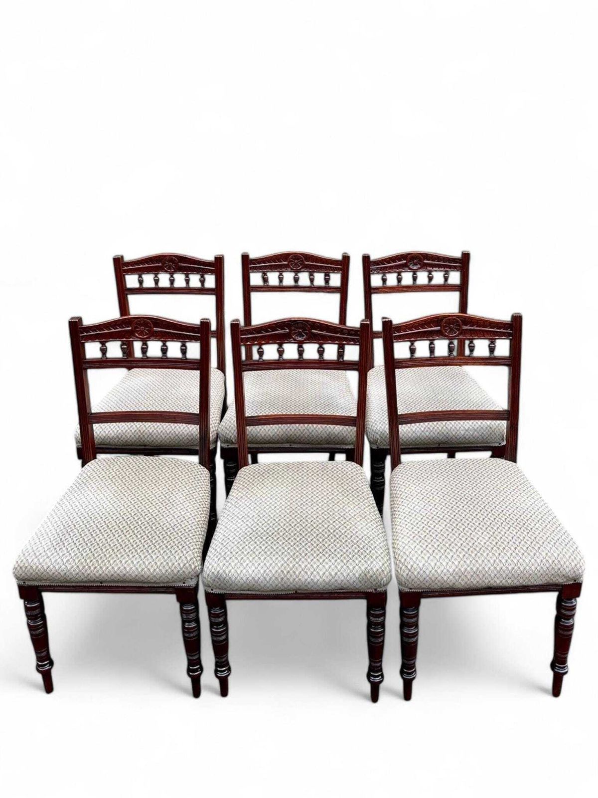 photo for sale Antique Victorian Mahogany Dining Chairs C1850 / Set Of 6