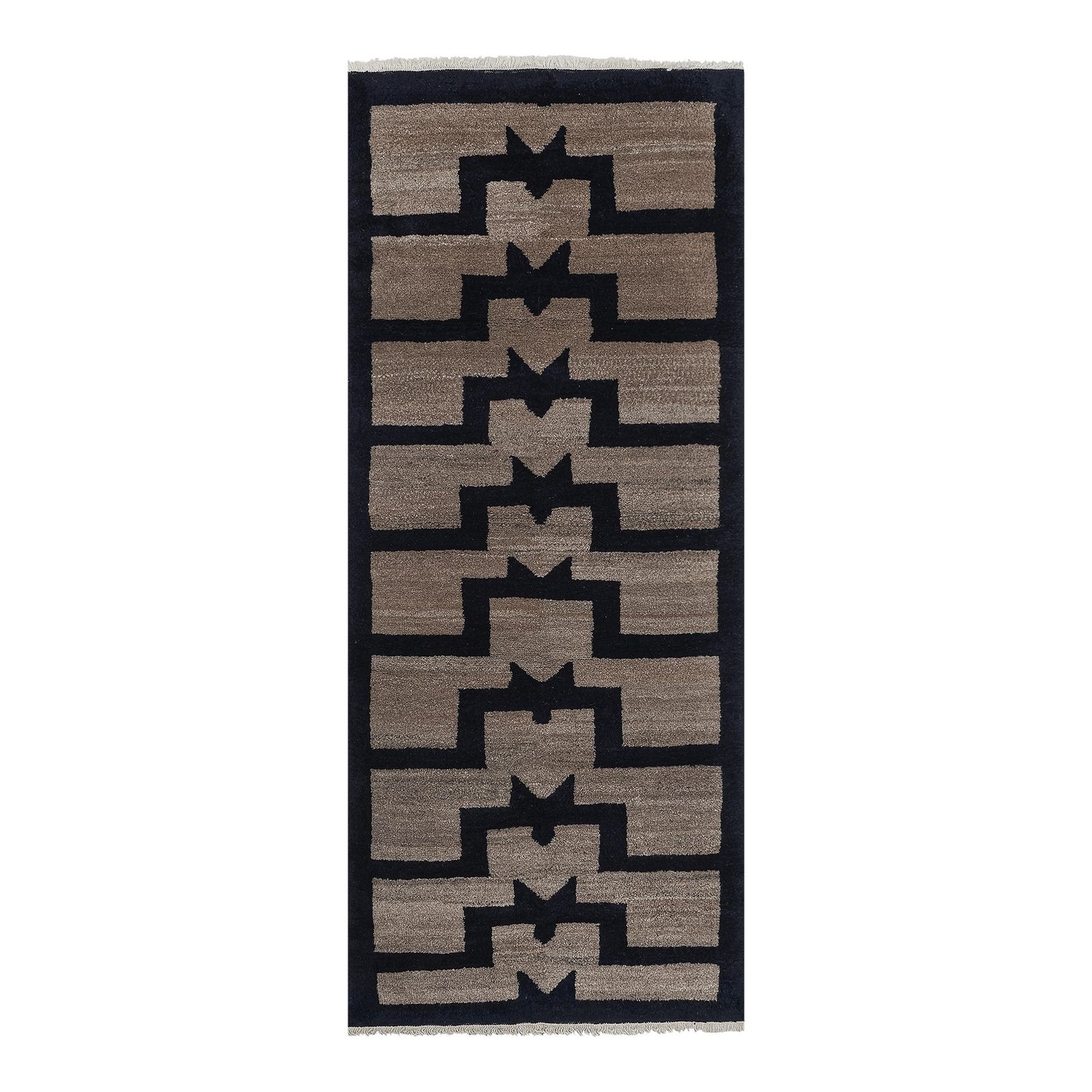 Hand Woven Soft Mohair Wool Long Pile Tulu Carpet 2'8'' X 6'9''