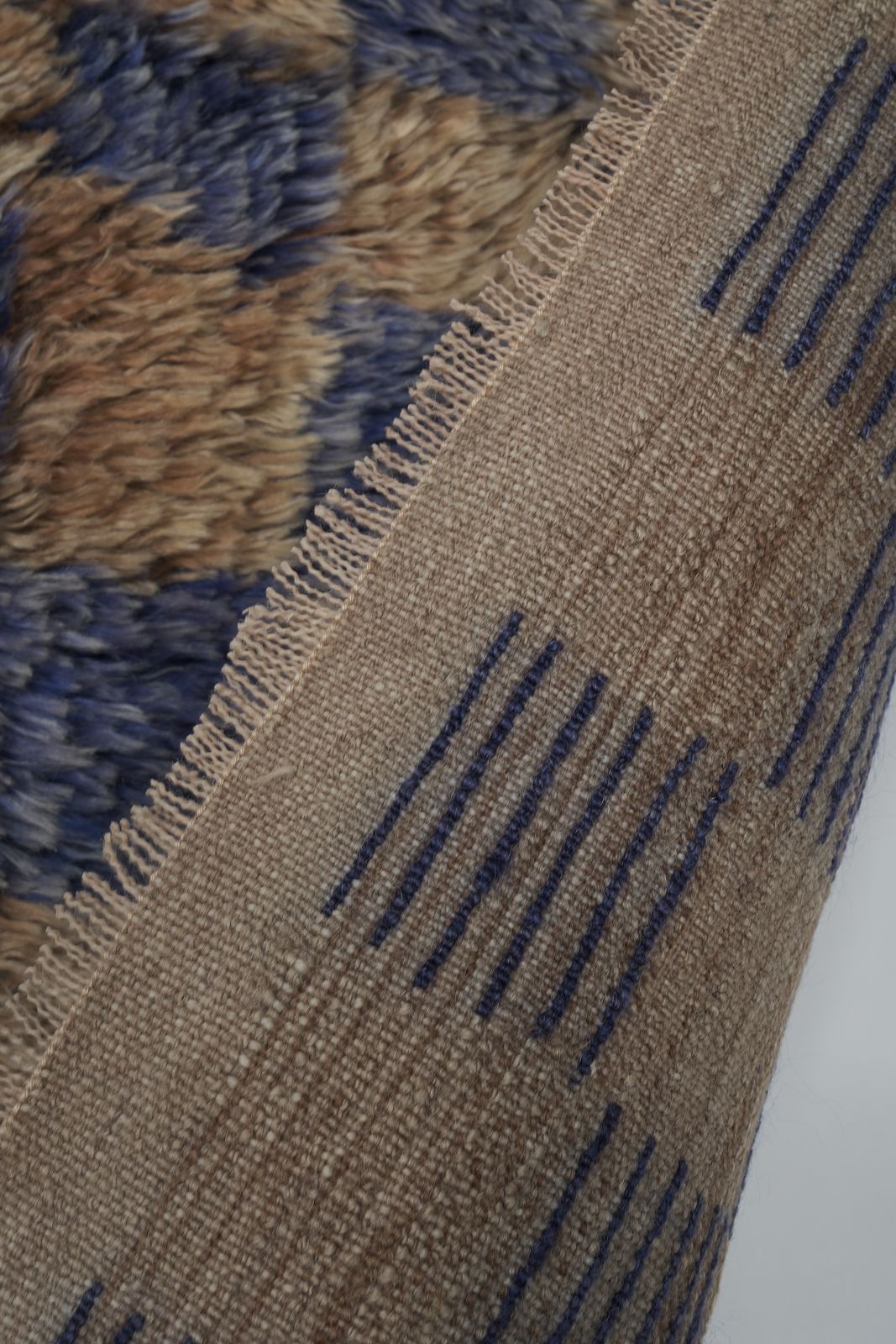 1970s Mohair Tulu Rug 4'5'' X 5'9'' photo vintage