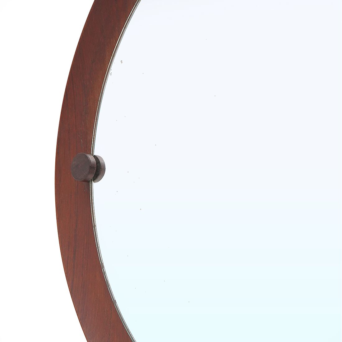 Round Mirror In Curved Plywood, 1960s photo 470.0