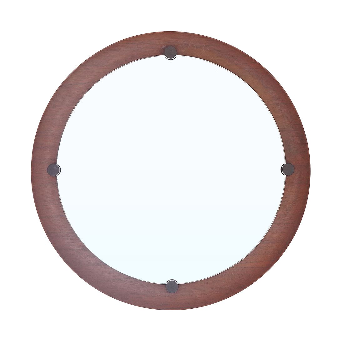 Home Decor Round Mirror In Curved Plywood, 1960s photo