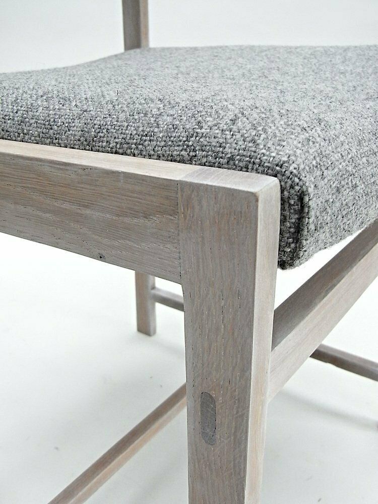 photo vinterior Bleached Oak & Kvadrat Fabric Chairs, Set Of 2