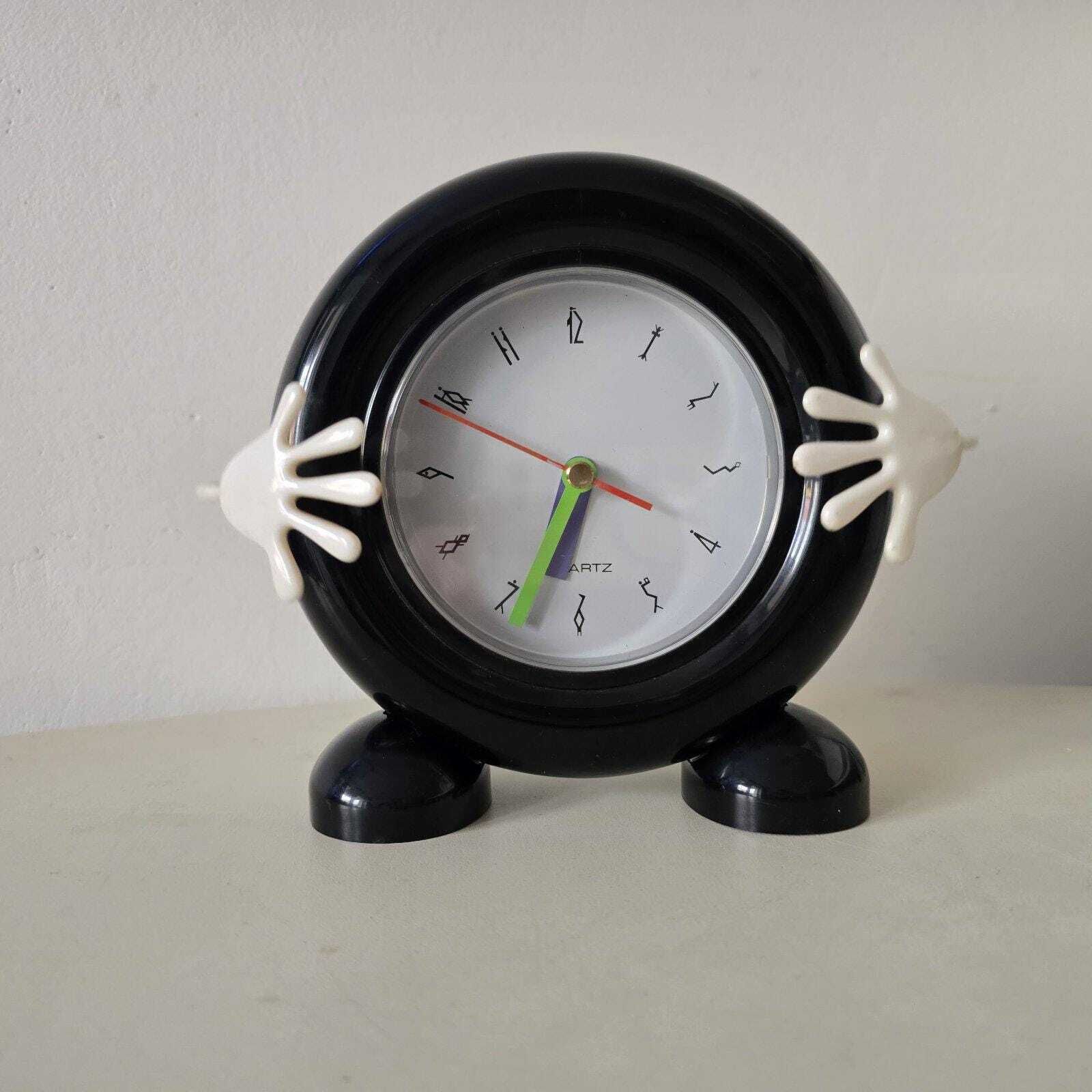 photo furniture Vintage Pop Art Memphis Milano Style Pendulum Clock 80s