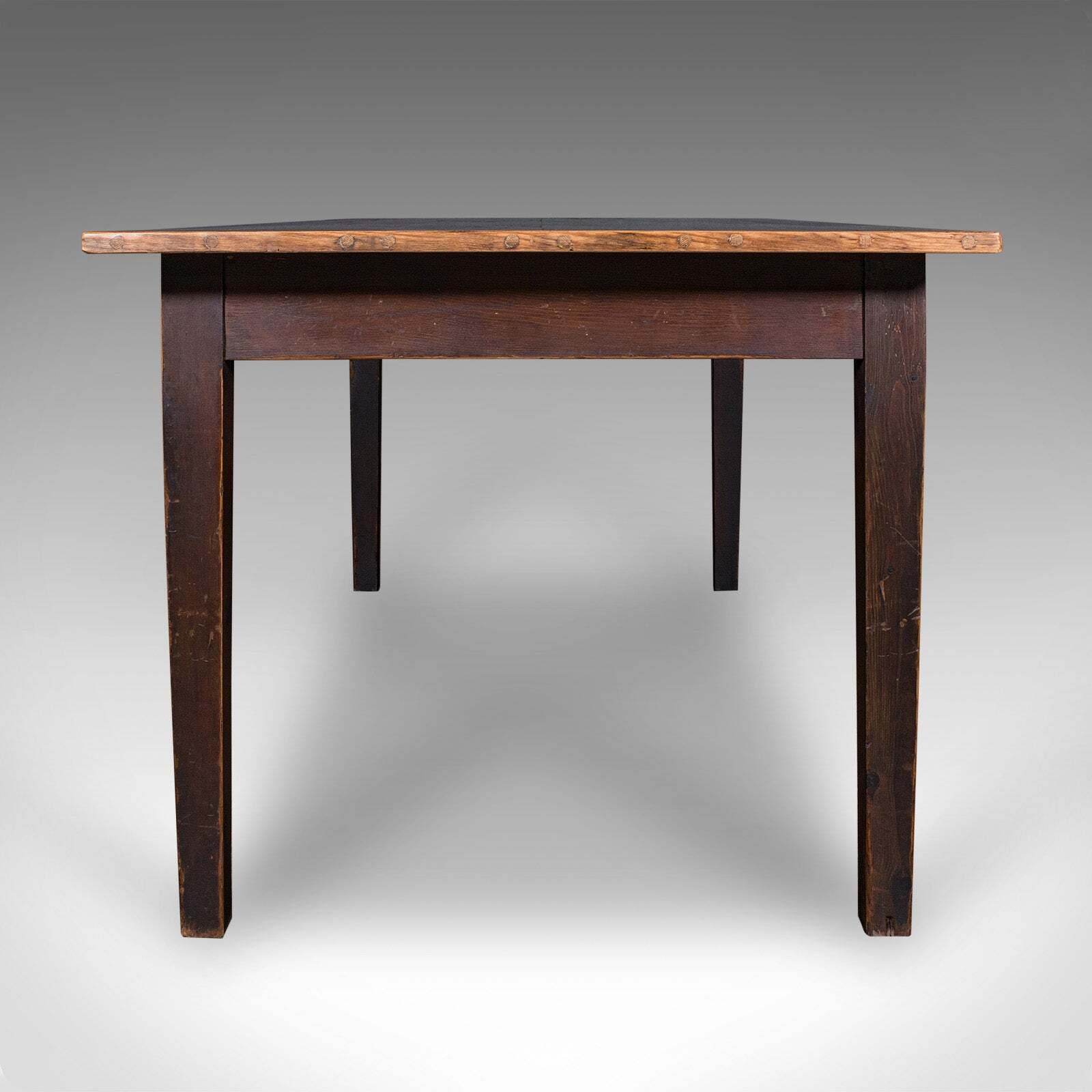 6' 6'' Antique Farmhouse Dining Table, English, Pine, Country House, Victorian photo 2750.0