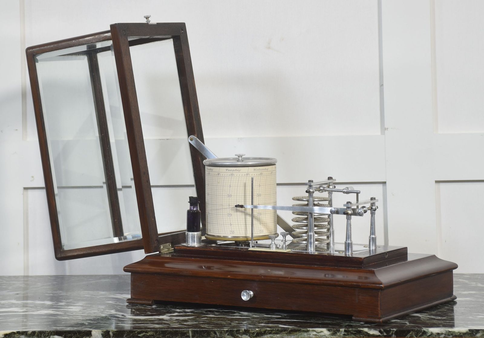 Mahogany Cased Barograph photo vintage